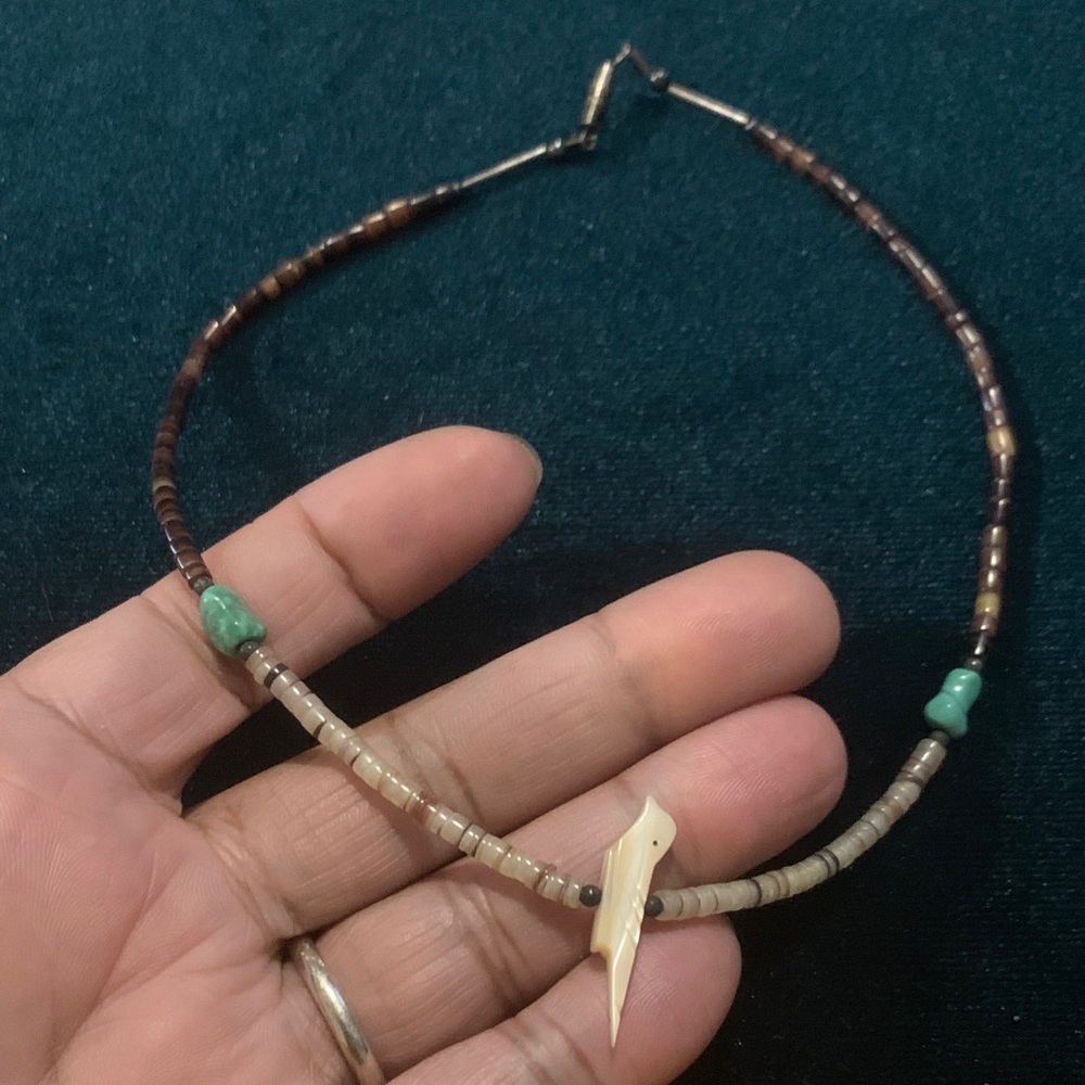 Vintage Native American Fetish Bird Necklace